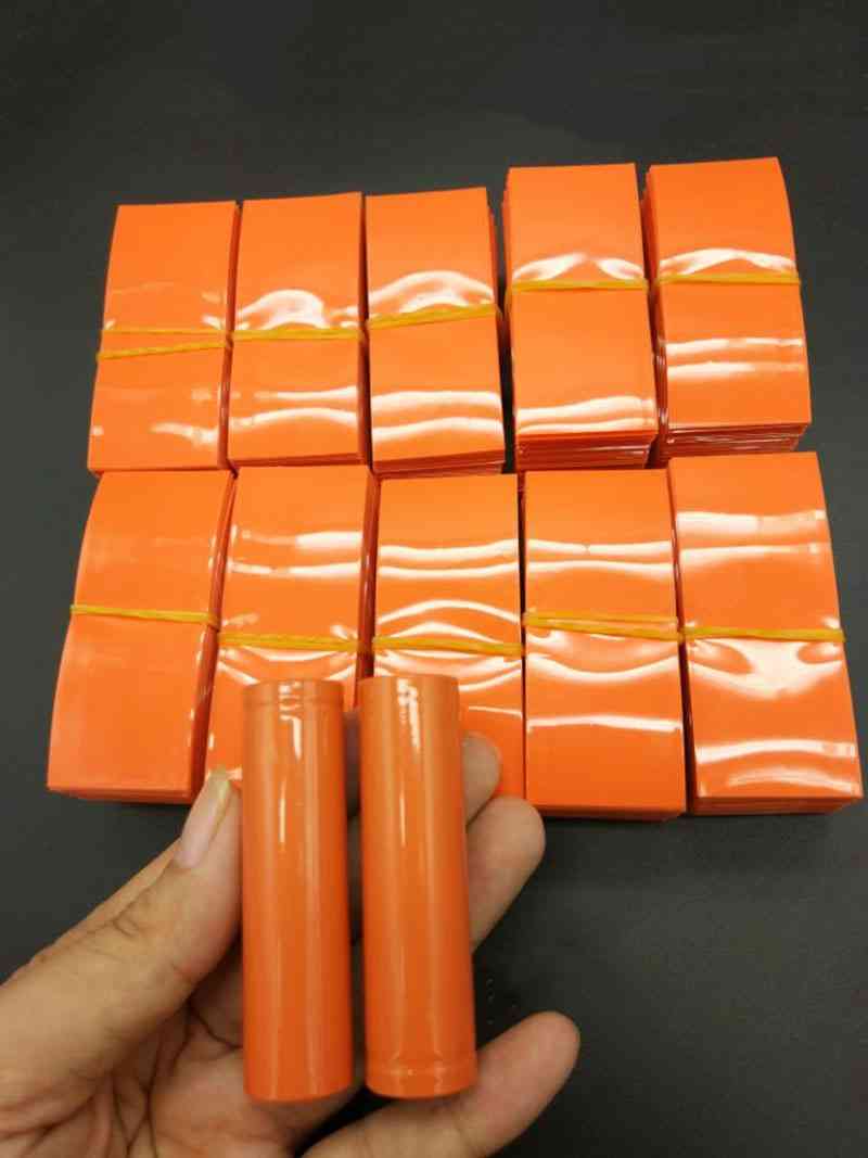 100 unids / lote tubo de encapsulación de batería de litio 18650 tubo termorretráctil dedicado - 10 colores cada 10 piezas