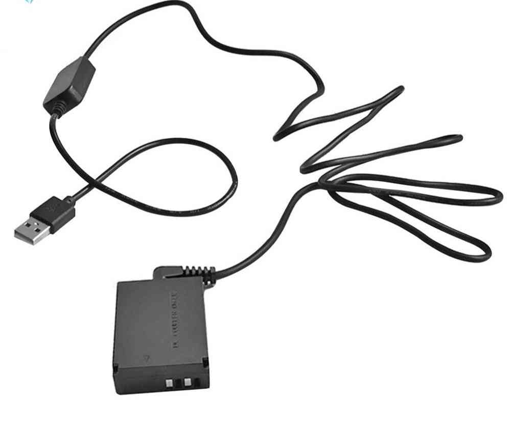 Usb адаптер за захранващ кабел + lp-e12 dr-e12 dc съединител за цифрови фотоапарати canon (usb8v)