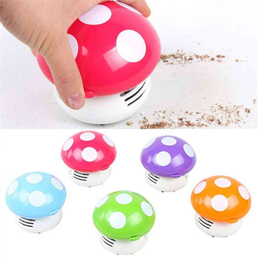 Mini-champignon portable mignon - aspirateur de poussière de table de bureau -