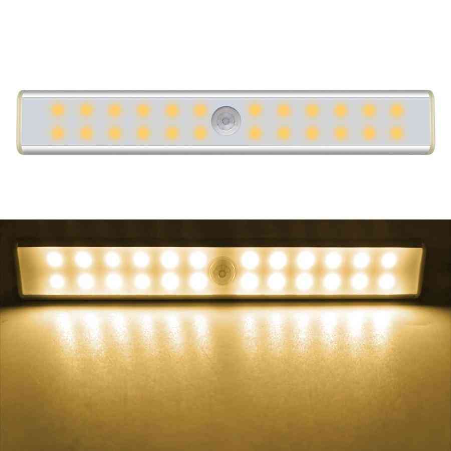 Magnetische 24/40/60 LED-Sensor Schrank Licht-USB wiederaufladbare Bewegungssensor LED für Schlafzimmer Küche Schrank Treppe