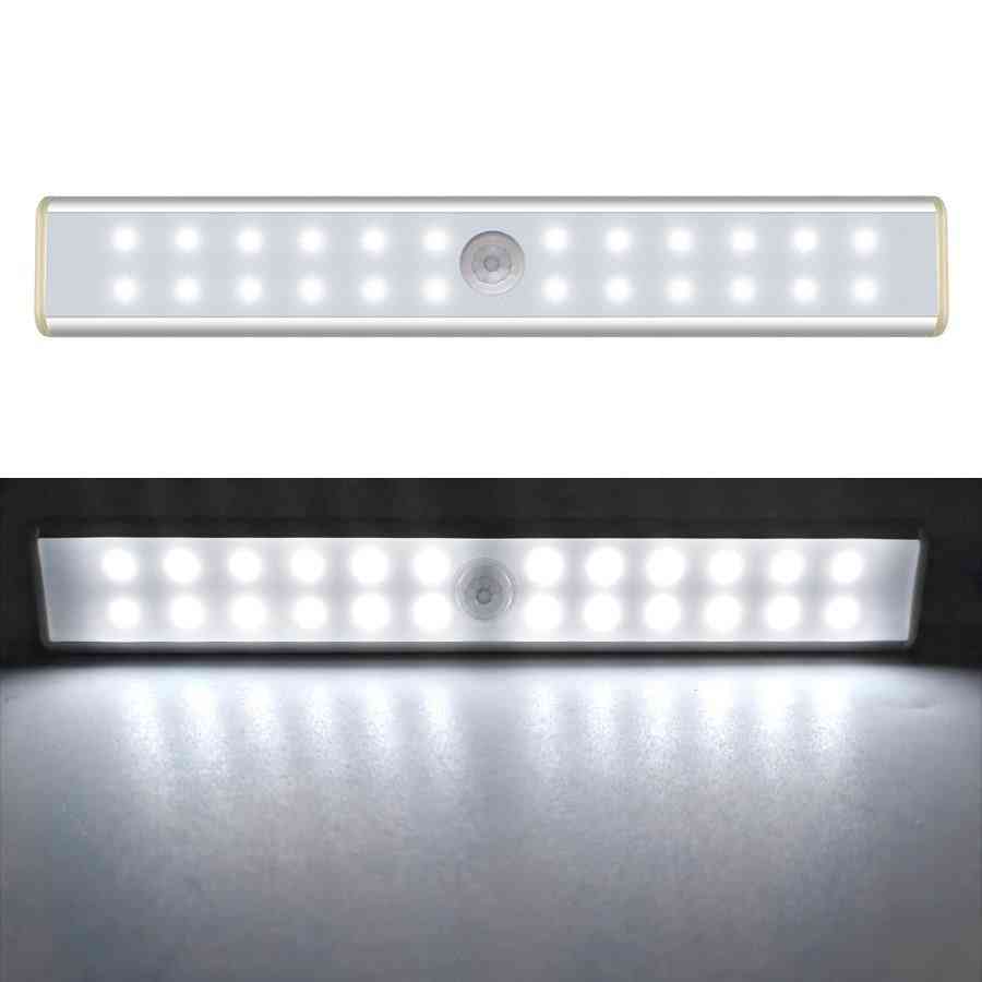 Magnetische 24/40/60 LED-Sensor Schrank Licht-USB wiederaufladbare Bewegungssensor LED für Schlafzimmer Küche Schrank Treppe