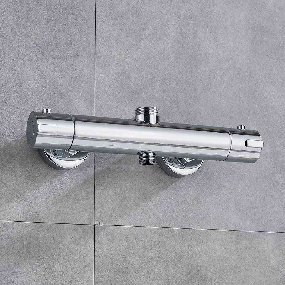 Chrome Plated-thermostatic Shower Faucets Set For Bathroom