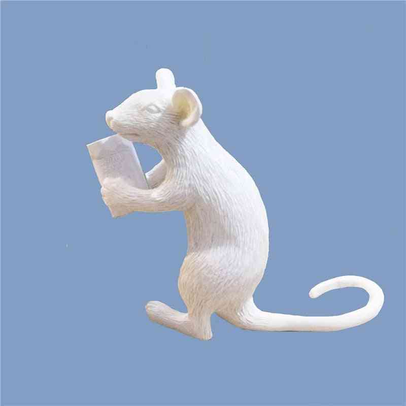 Mini drăguț leduri de noapte - nordic rășină animal șobolan și lampă de masă șoarece