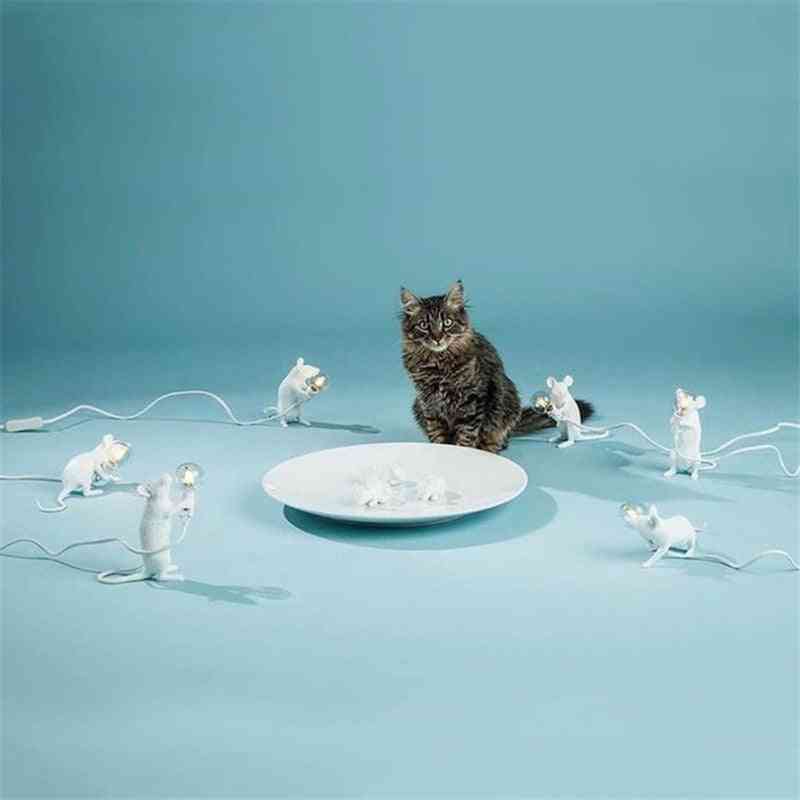 Nordic harts djur råtta bordslampa - liten mini söt led nattlampor