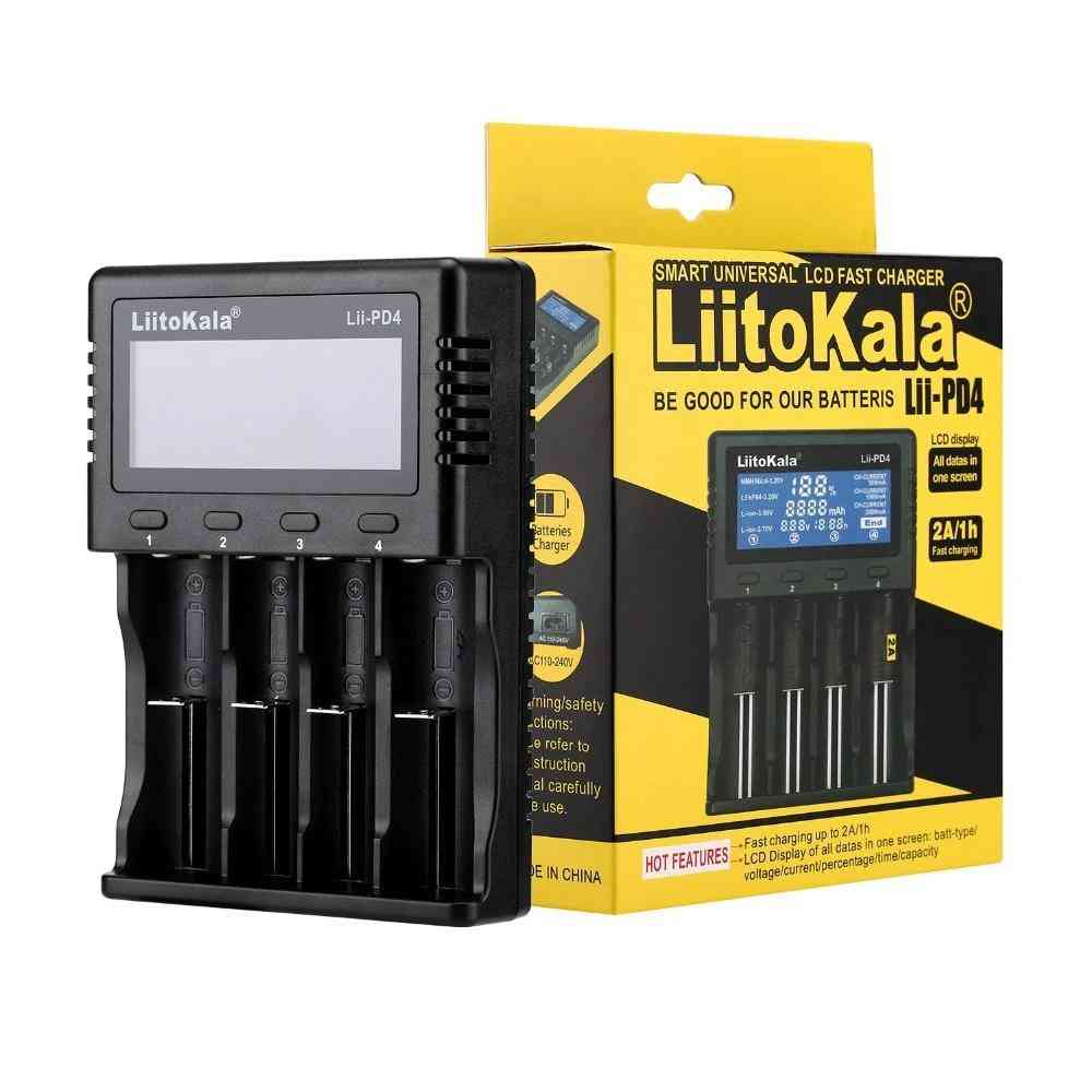 Lii-pd4/lii-pl4/lii-s2/lii-s4/lii-402/lii-202/lii-100 Battery Charger For 18650/26650/21700 Lithium Nimh Battery