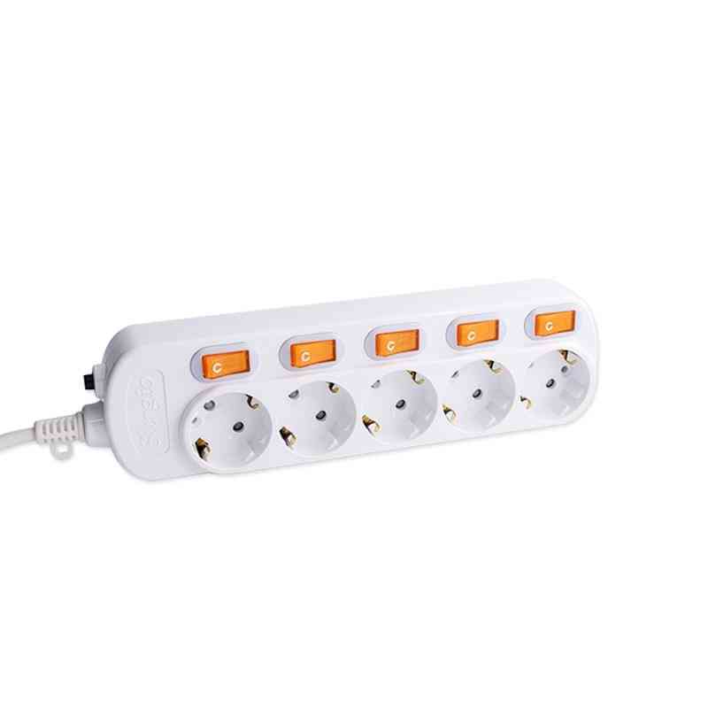 Power Strip, Surge Protection Eu Plug Outlets- 16a Electrical Extension