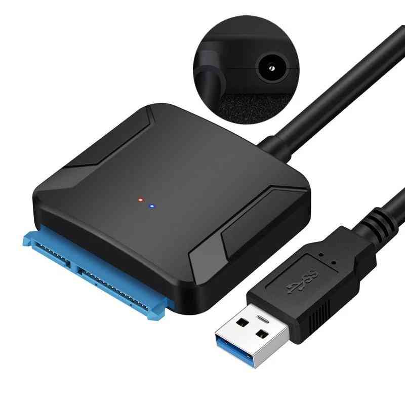 USB 3.0 till SATA 3-kabel / adapterkonverterare, stöd för 2,5 / 3,5 tum extern SSD / HDD