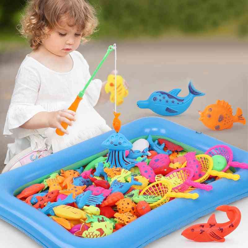 Children's Magnetic Fishing Toy With Inflatable Pool