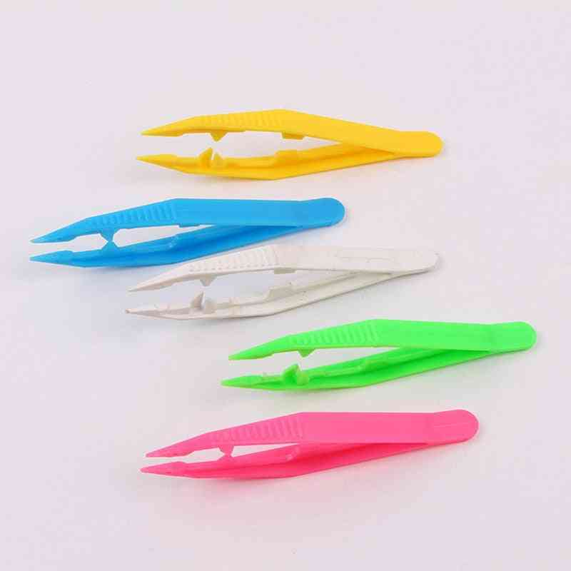 Kids Safety Plastic Beads Tweezer For Puzzle Model Building Kits