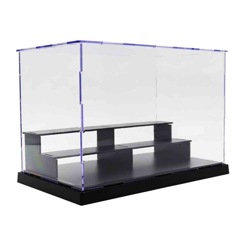 Prachotesný číry akrylový akčný figúrkový model - úložný box na vitríny