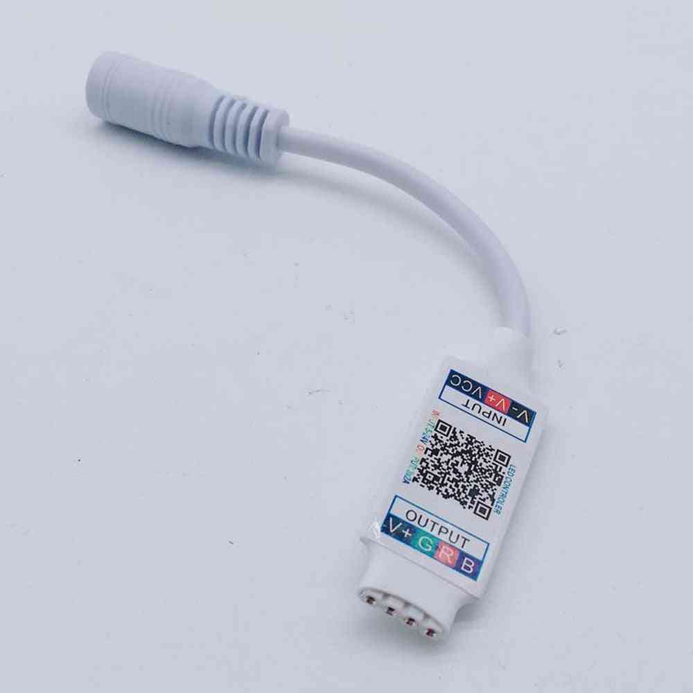 Wifi mini rgb bluetooth radič, dc 5v, 12v, 24v, mini hudobný bluetooth radič, svetelný pásik pre rgb, rgbw led pásik
