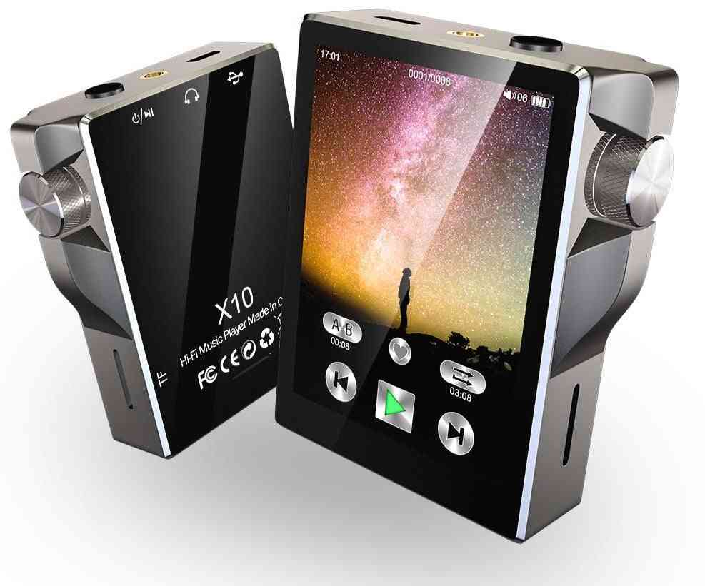 MP3 player de alta fidelidade com tela de toque bluetooth - rádio Walkman com alto-falante portátil e alto-falante player de música (tela de toque x10 16 gb)