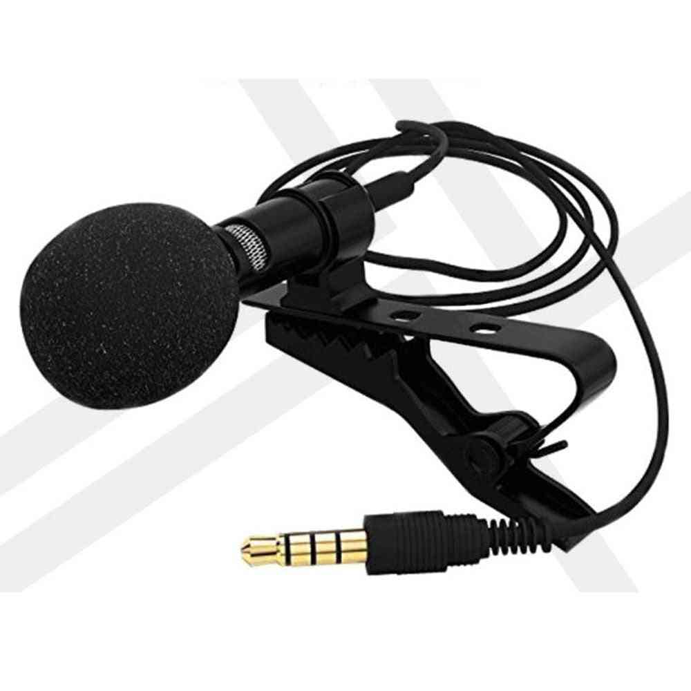 Portable Clip On - 3.5mm Mini Wired, Jack Hands Free Microphone