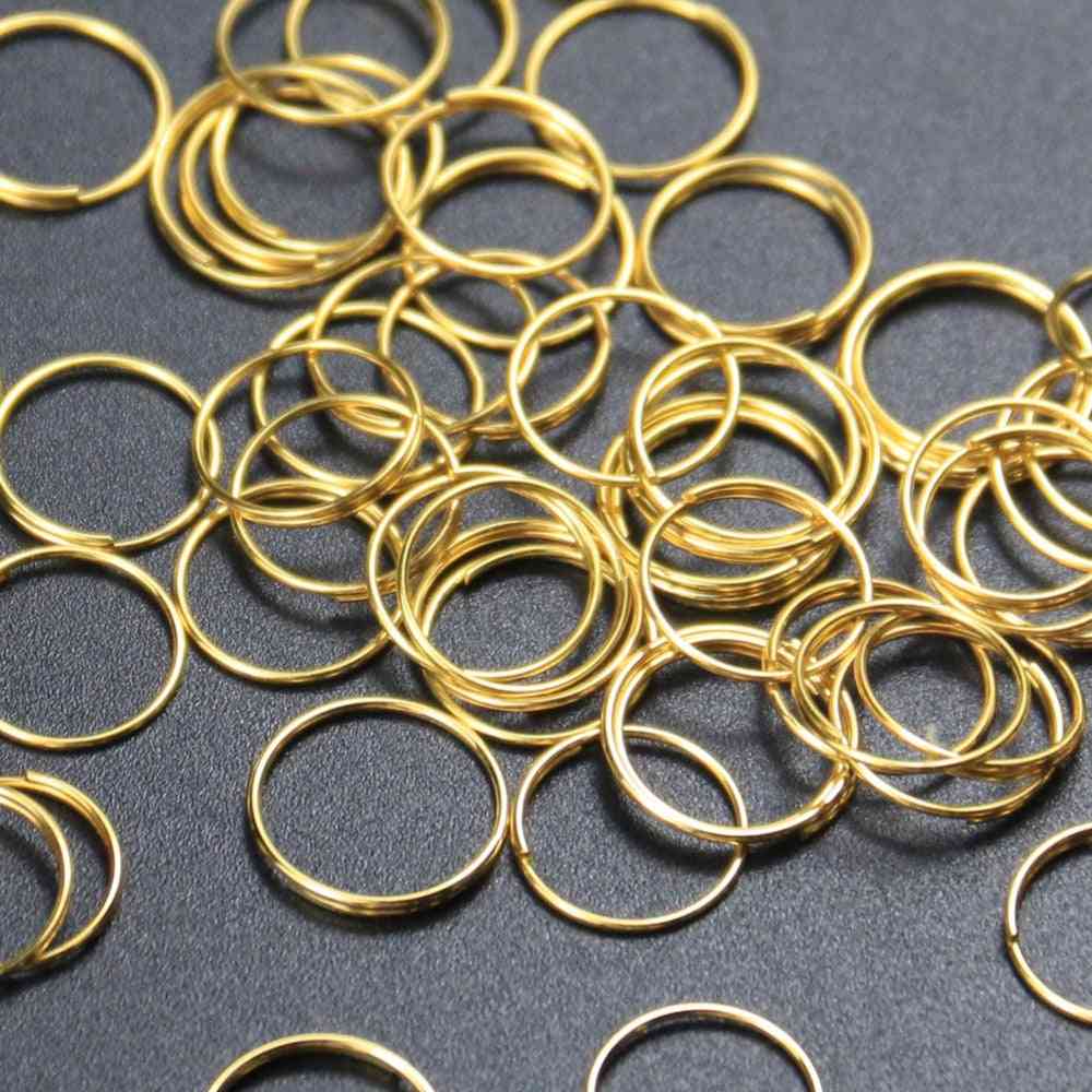 100st 12mm goud, verzilverd stalen ring, lus lamp onderdelen voor kroonluchter kristal connector, hanger kralen gordijn accessoires