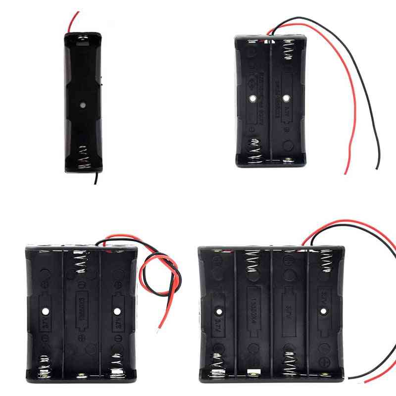 New Black Plastic 1x 2x 3x 4x 18650 Battery Storage Box Case