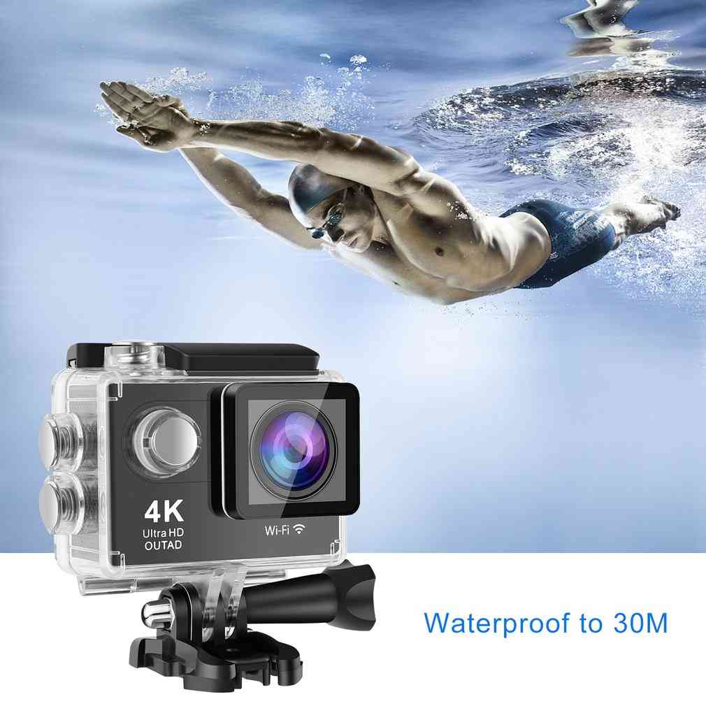 Caméra d'action étanche 4K Ultra HD Wifi 30m -2 Ltps Caméra de sport LCD 12.0 MP 170 Angle d'objectif Sortie HDMI Type compact UK -