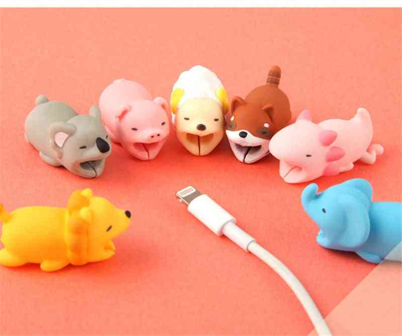 Animal Cute Cartoon Design-usb Cable Protector, Wire Organizer Holder For Iphone