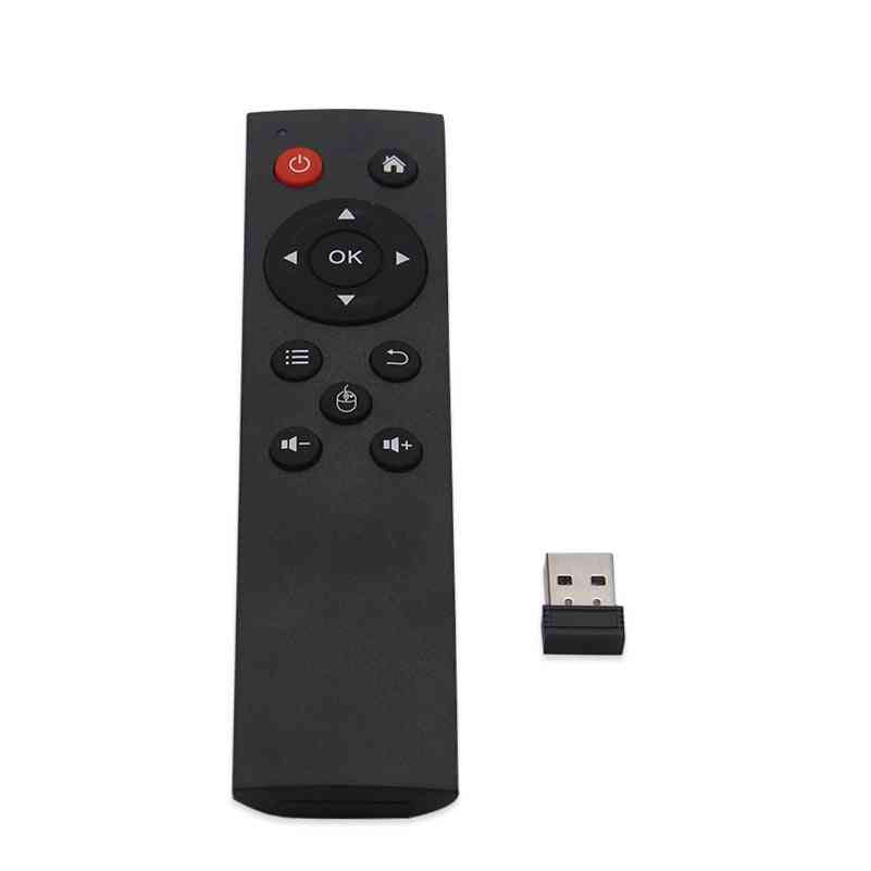 Télécommande universelle de souris sans fil 2.4G pour Android-TV Box PC-Remote Controller avec récepteur USB sans gyroscope (noir)