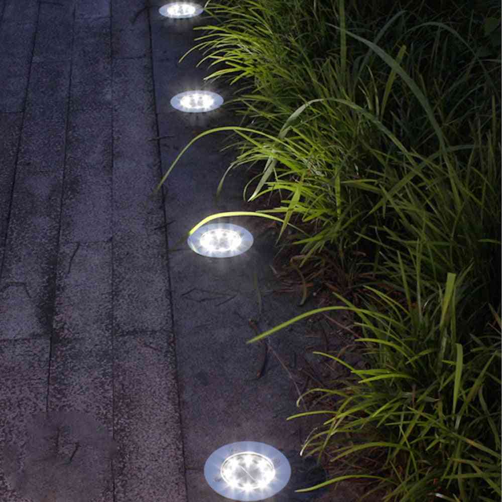 Wasserdichtes 8-LED-Solarlicht, unterirdische Terrasse, vergrabene Treppenlampe im Freien