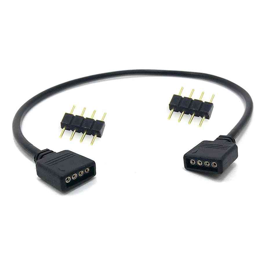 4-pins rgb led tape connector 1 tot 1, 2, 3, 4, 5 plug power splitter kabel, 4-pins naald vrouwelijke connector draad voor rgb led strip licht