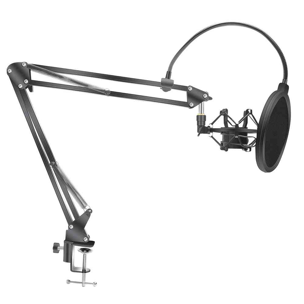 Suporte de braço de tesoura para suporte de microfone bm-800 com suporte universal para montagem antichoque de suporte tipo aranha