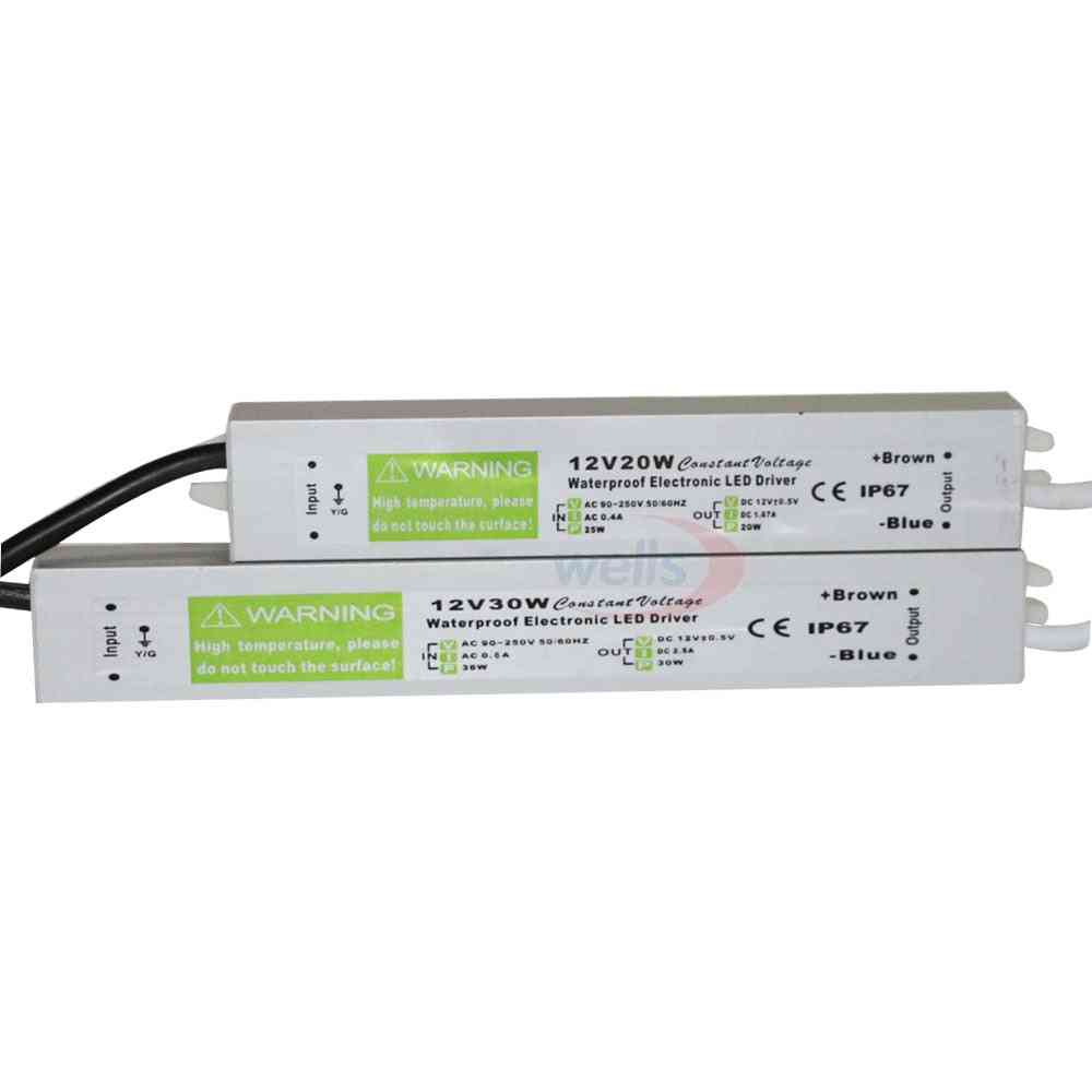Fuente de alimentación impermeable de la CA del conductor del LED para la tira de luz LED - 12v / 10w