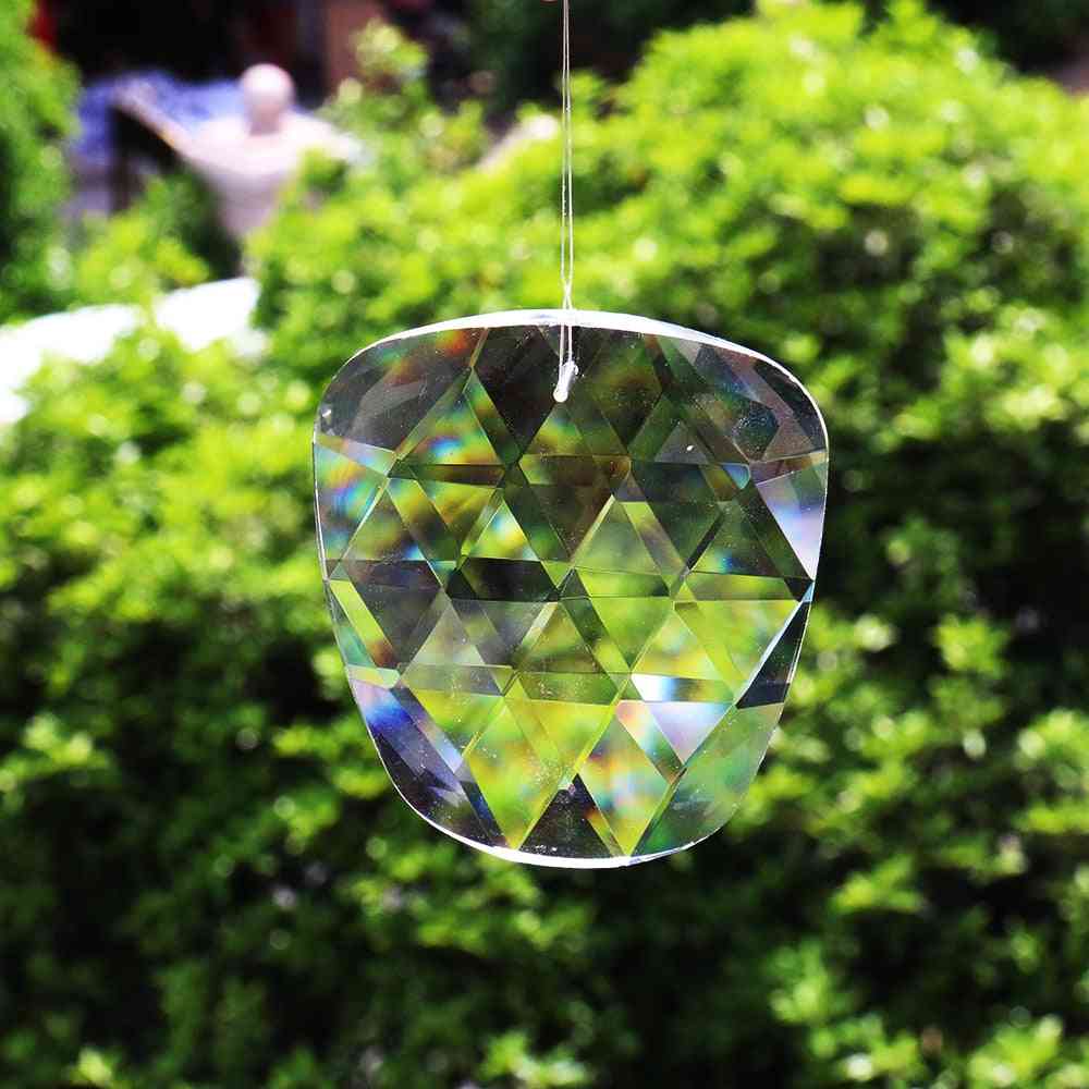 Kæmpe æble facetteret krystalglas kunst prismer lysekrone diy vedhæng dekor solfanger hængende ornament