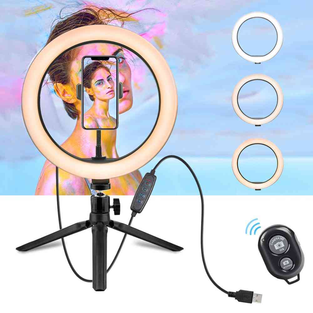Light With Stand - Led Camera Selfie Ring