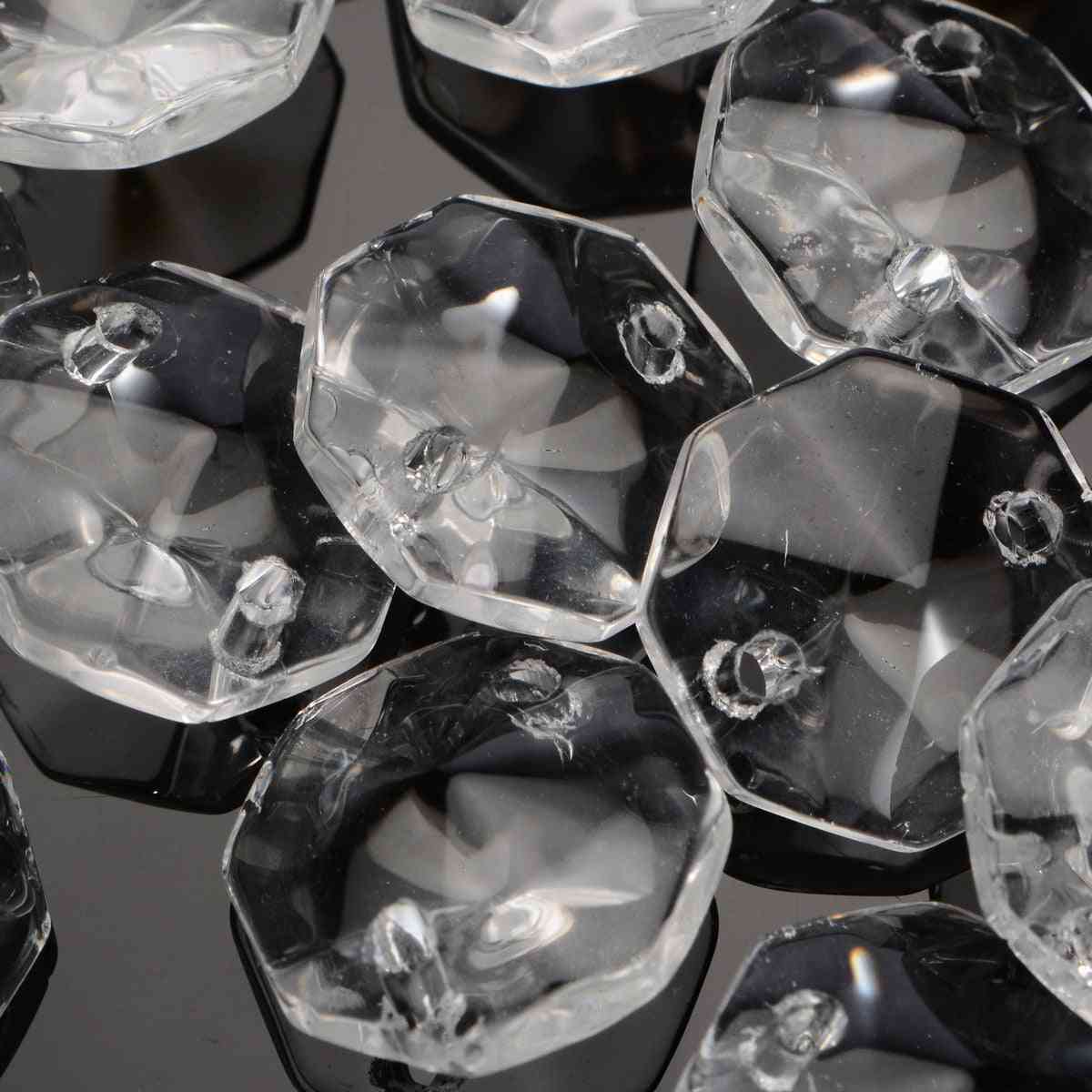 Prismas de cristal de cristal perlas octogonales transparentes candelabros colgantes para decoraciones de luz de lámpara