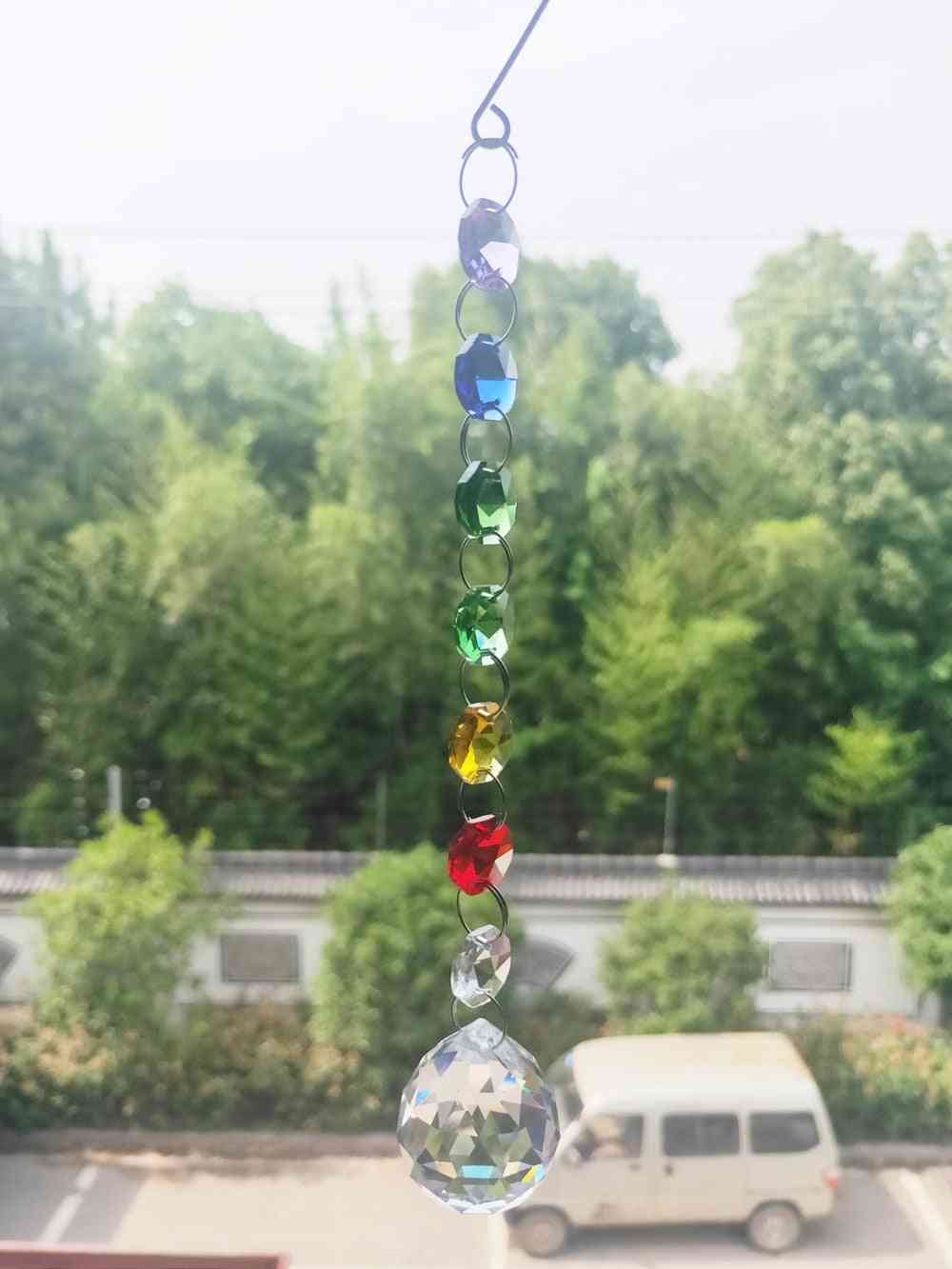 Crystal Ball Suncatcher Prisms Pendant - Glass Art Pendulum For Decor