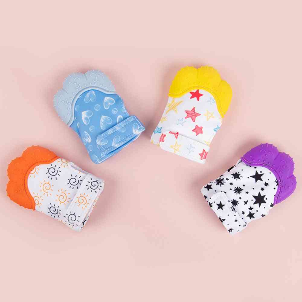 силиконови бебешки моларни ръкавици - играчка против пазене срещу смучене
