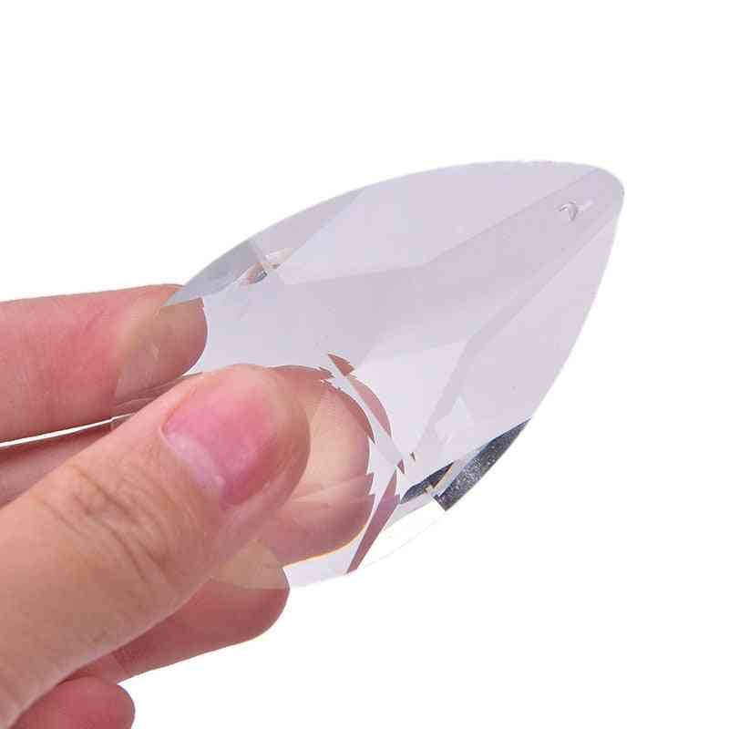Lâmpada de cristal de vidro com lustre transparente de 1 peça, conta multifacetada para pingentes de gotas transparentes
