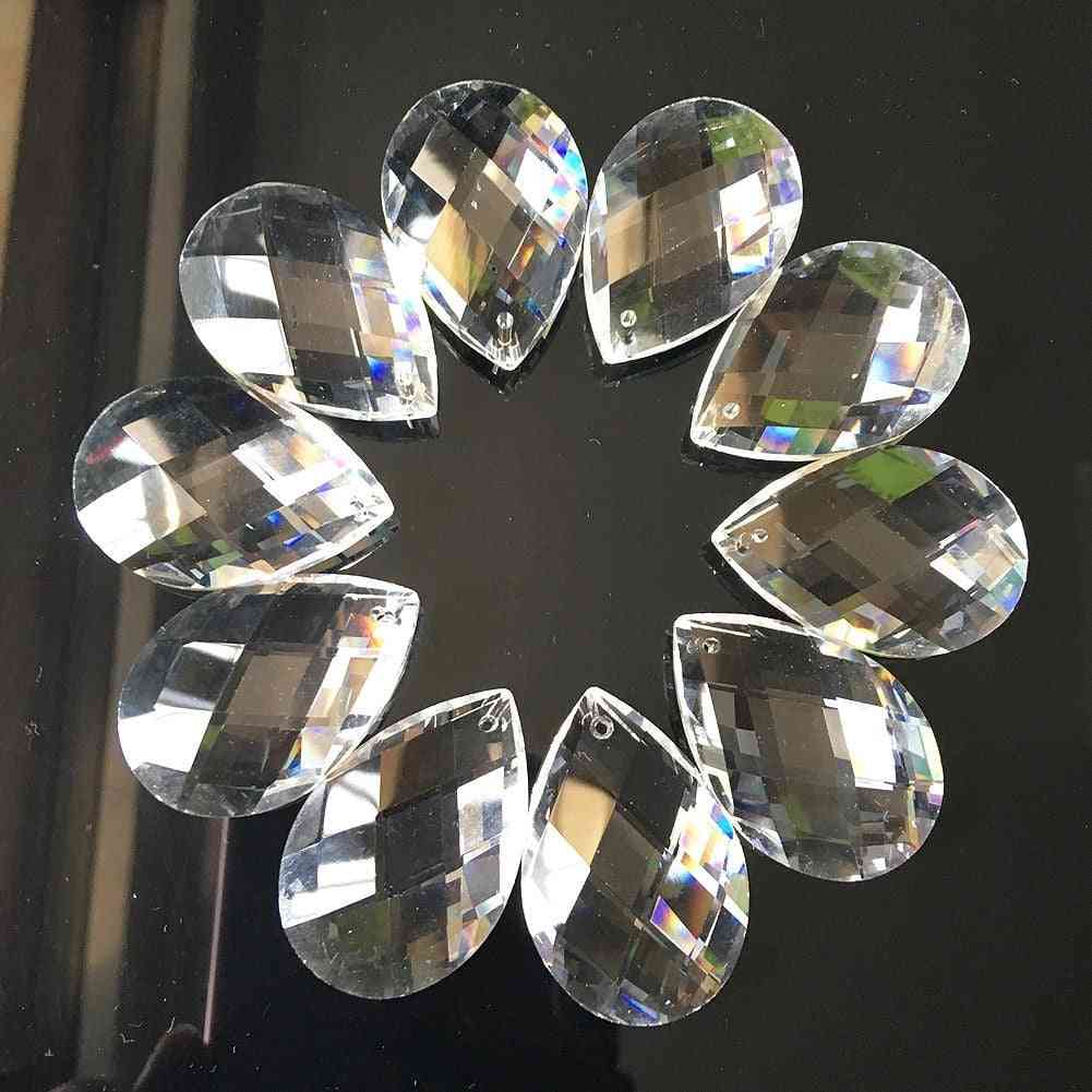 10 sztuk szkło kryształowe K9, lampa żyrandolowa pryzmat do tworzenia biżuterii wisiorek, 38mm wisiorek żyrandol Suncatcher -