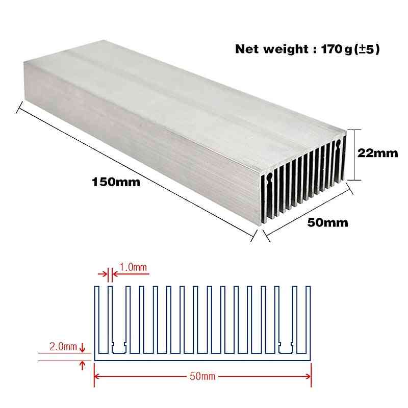 150x50 radiator køleplade aluminium kølekøler, fit led transistor ic modul, strøm pbc, varmeafledning til led chip