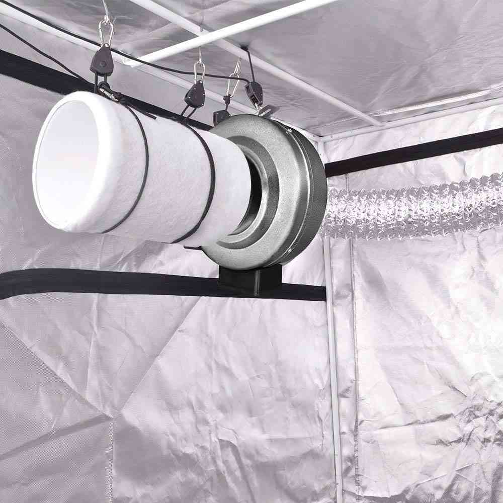 Ventilatore per condotto in linea da 4 pollici Filtro aria-carbone da 4 '' con kit tenda da coltivazione per depuratore d'aria a carbone vergine australia