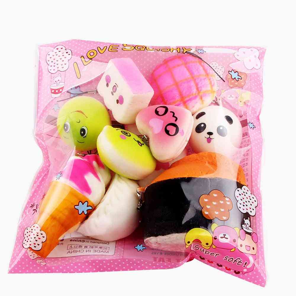 Mini Soft Bread Squeeze Spielzeug Schlüssel niedlichen matschigen Paket steigenden Tücher Anti-Stress für Kind