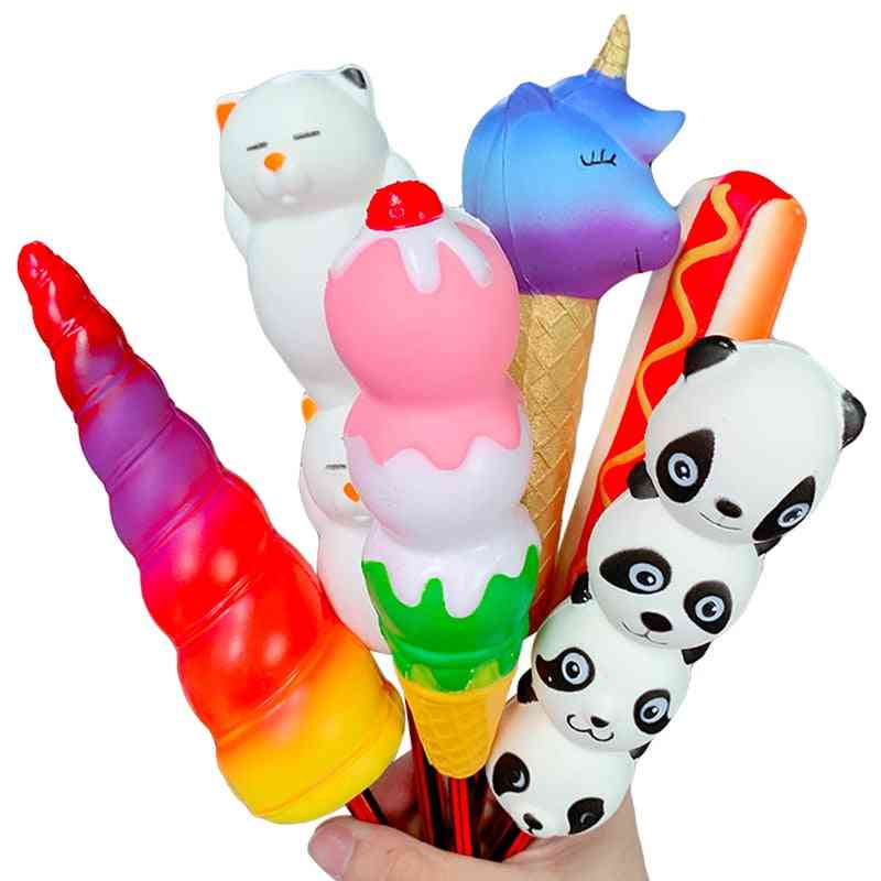 Kreatywny Kawaii Kot Jednorożec Długopis Cap Squishy Powolny Rośnie Uchwyt Na Ołówek Miękka Ściskana Zabawka Odprężająca Xmas Prezent Dla Dzieci