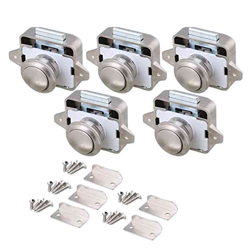 Opening Hole Pearl Nickel Push Button - Cabinet Latch Knobs