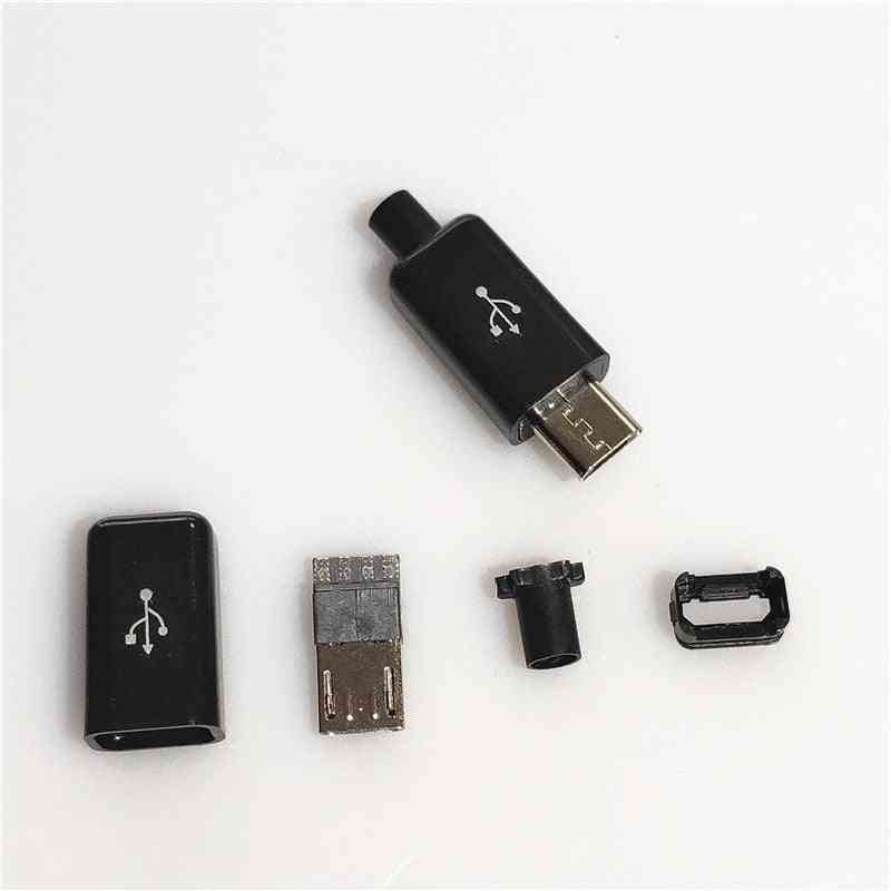4-nastainen urosliitin-DIY mikro-USB
