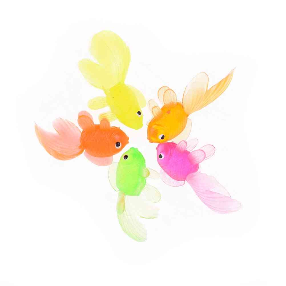 Soft Rubber Small Goldfish Kids Toy - Plastic Simulation Fish