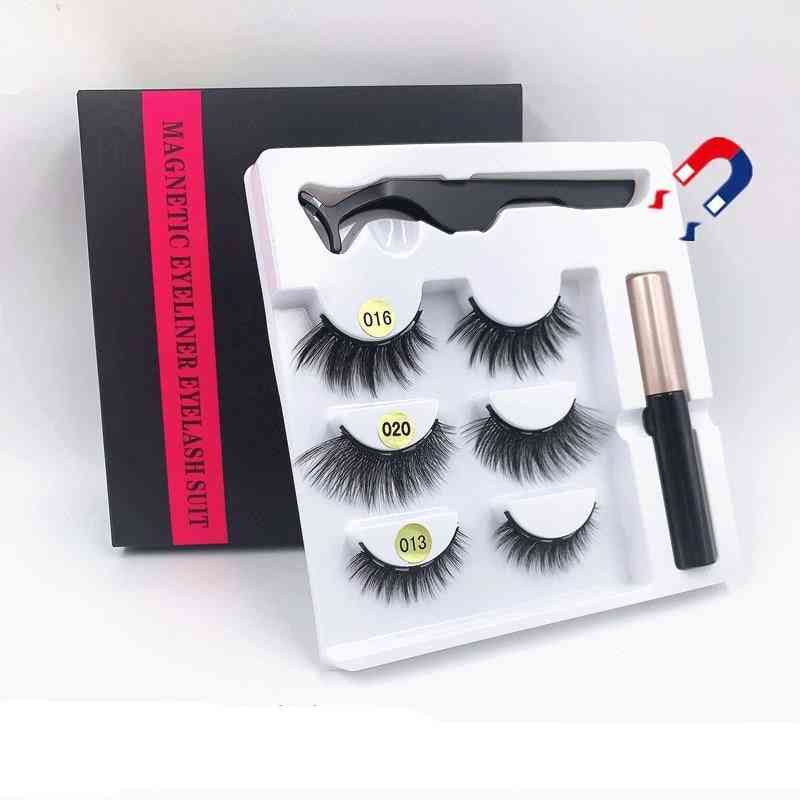Magnetic-eyelash Sets, Eyeliner, Tweezers For Extending Eyelashes