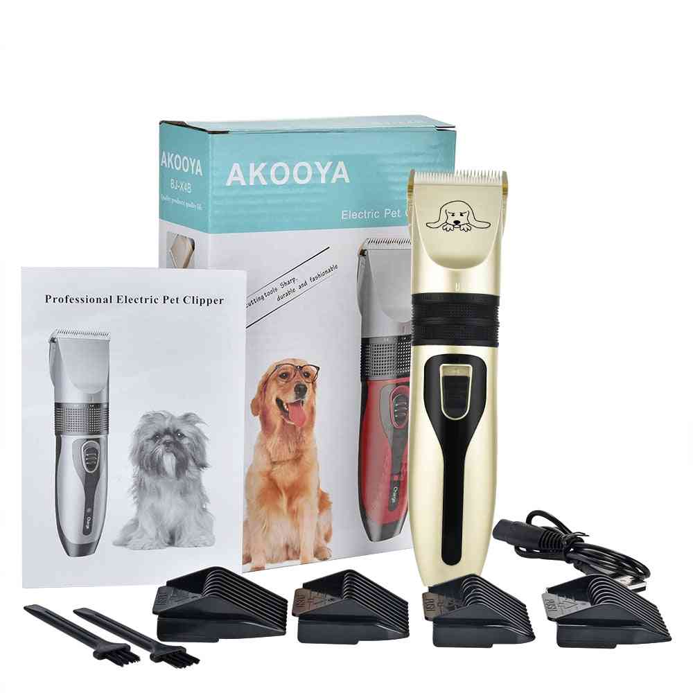 Hundeklippere lav støj barbermaskine genopladelig trimmer trådløs kæledyrspleje værktøj, katte og hunde dyrehårskærer trimmer - sæt 1