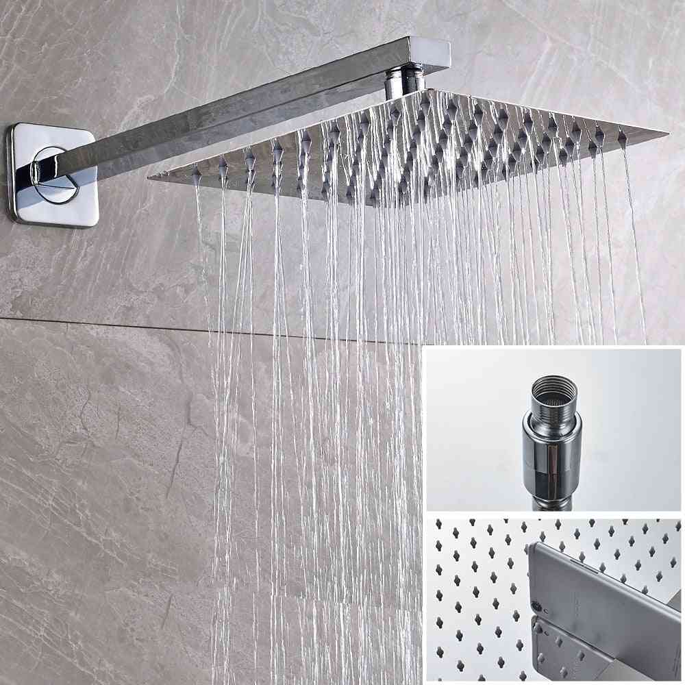 Wall Mount Bathroom Rain Waterfall Shower Faucets Set