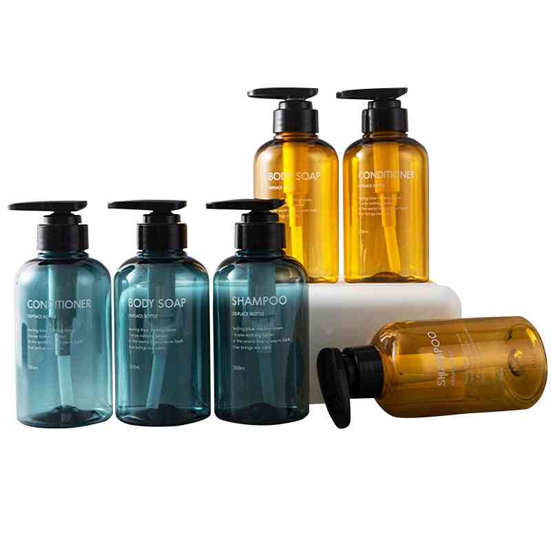 3stk / sæt sæbedispenser badeværelse shampoo flaske stor kapacitet tryk type body lotion sæbe tom flaske sæt
