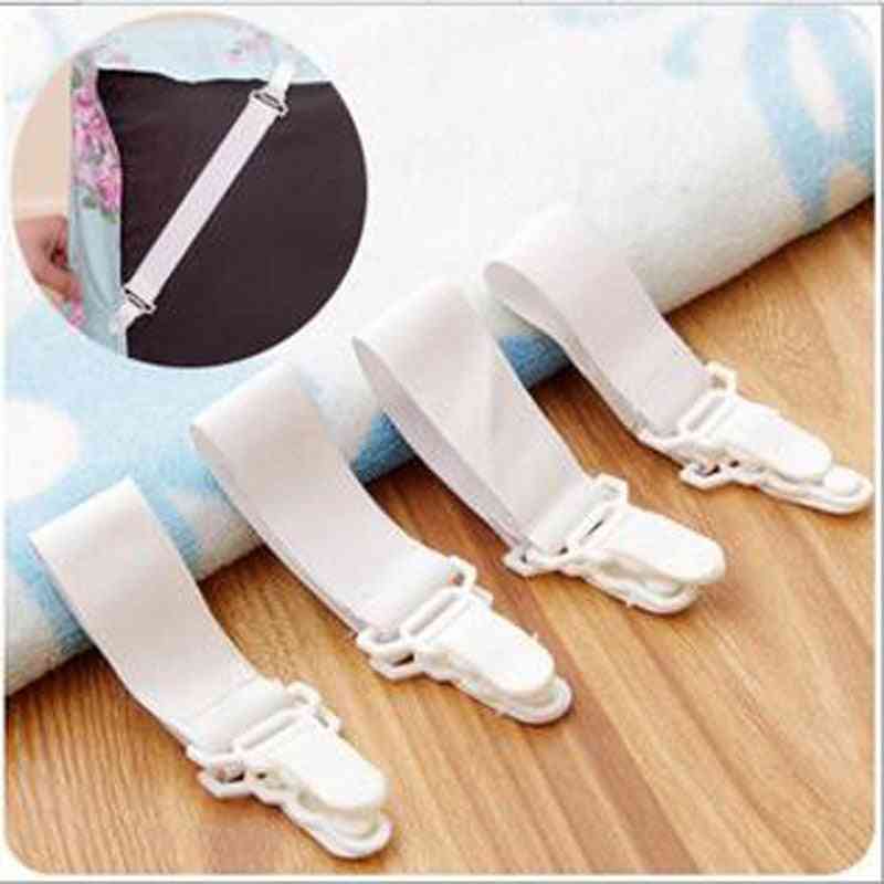 Bed Sheet Mattress Cover Blankets Home Grippers Clip Holder - Elastic Straps Fixing Slip Resistant Belt