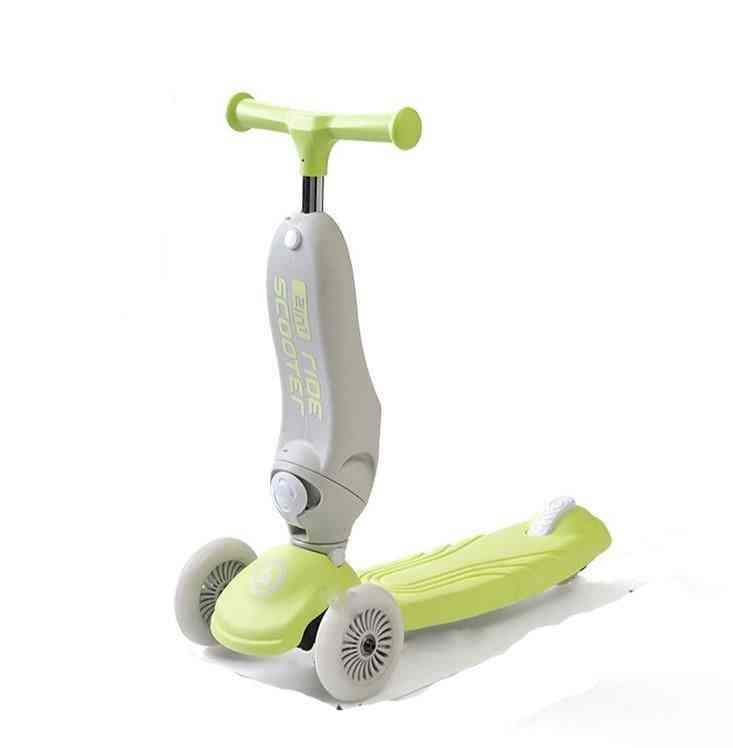 Multifunktionell balanscykel, justerbar trehjulig rullstol, 1-6y trehjuling för barn - ljusgrön