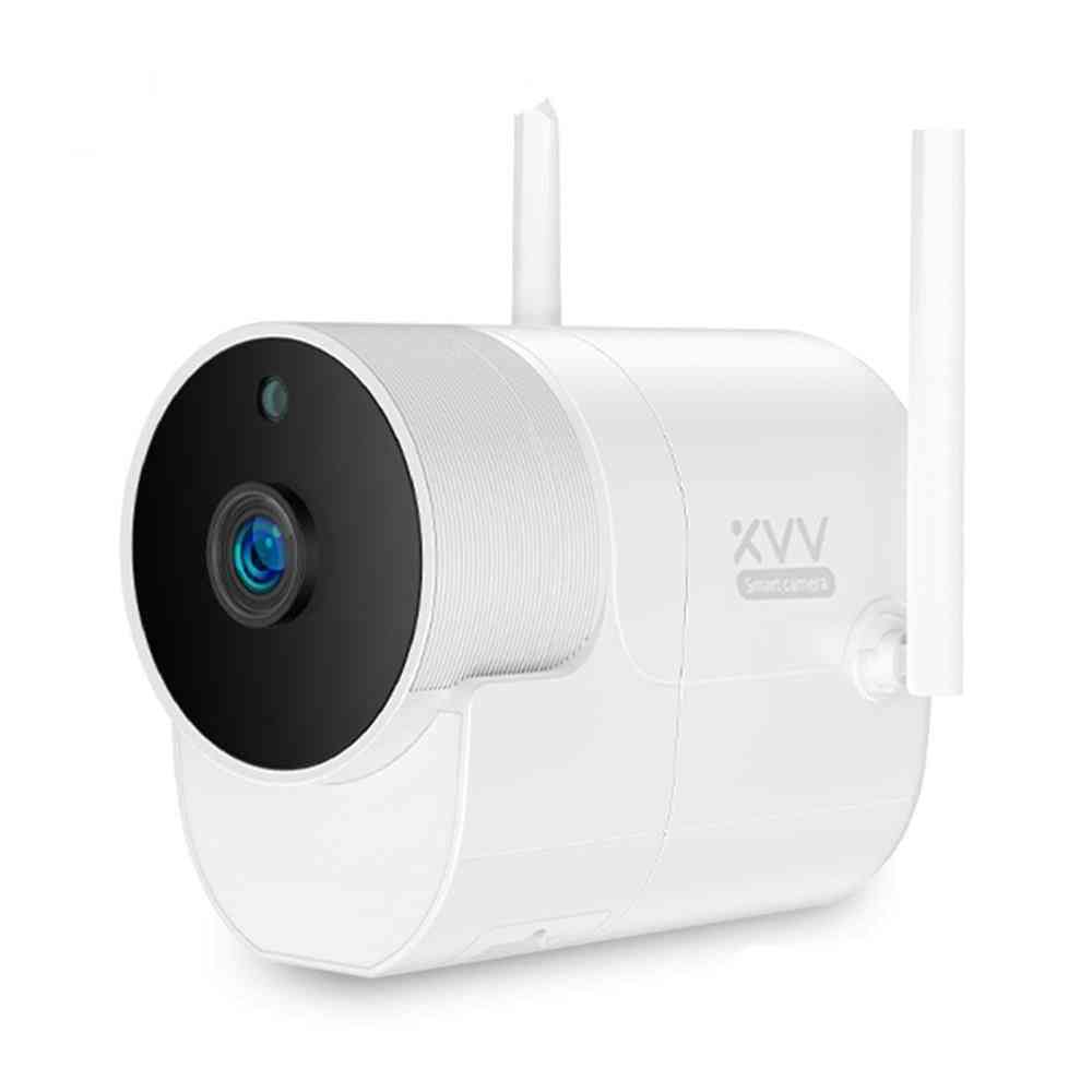 Inteligentna kamera zewnętrzna - wodoodporna z szerokim kątem 150 ° i noktowizorem WiFi 1080p do nadzoru - dodaj wtyczkę UE