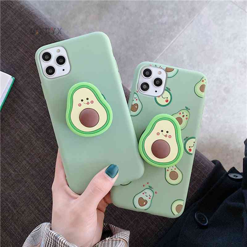 3d Cute Cartoon Fruit Avocado From Soft Silicone Phone Case