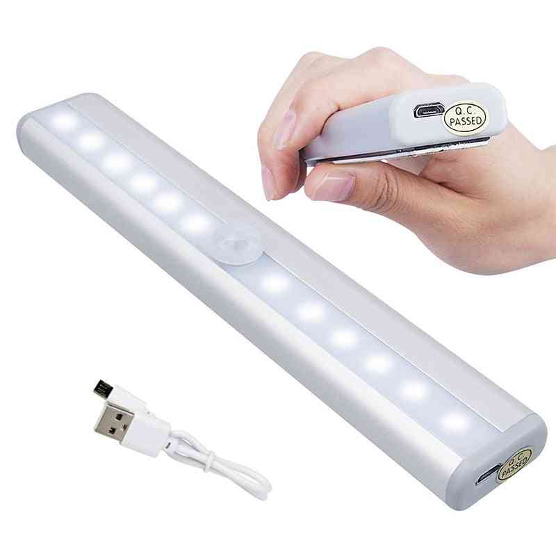10 Leds Usb Rechargeable Wireless Under Cabinet Light With Motion Sensor