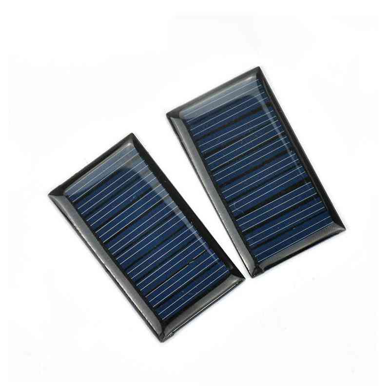 Células de mini paneles solares de silicio policristalino epoxi de 5v 30ma, cargador de energía de panel fotovoltaico para bricolaje solar casero -